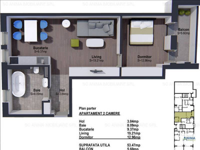 Apartament cu 2 camere, constructei noua, langa Universitatiea Tehnica